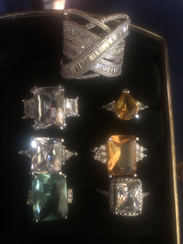 Lot Of 7 - Sterling Silver Ring Bulk Lot - All Size 8
