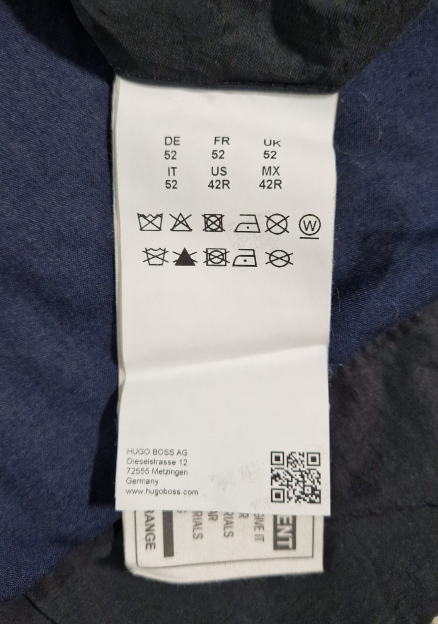 Hugo Boss Orange Bomber Jacket Mens Navy Blue UK 52 Full Zip Lightweight Quilted thumbnail 15