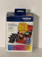 Genuine Brother LC71CL LC713PKS Ink Cartridge Magenta Cyan Yellow Exp 01/2027