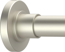 Brushed Nickel Shower Curtain Rods - 31-80 Inch Spring Tension Shower Rods for B