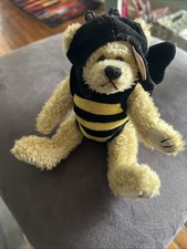 TY Beanie Baby Beezee Bee the Bear Attic Treasures Collection Bumblebee 8”