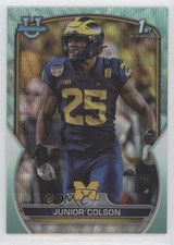 2022 Bowman U Chrome Aqua Wave Refractor 252/299 Junior Colson #47 uk2