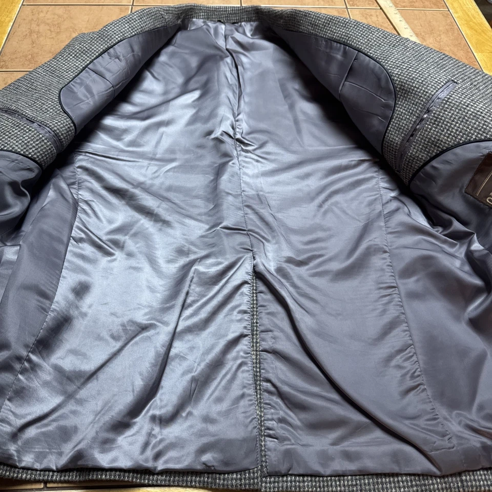 Blazer Abrigo Deportivo Traje Chaqueta DE COLECCIÓN OAKTON II Talla 42S Gris Tweed Lana a Cuadros Foto 4 de 4