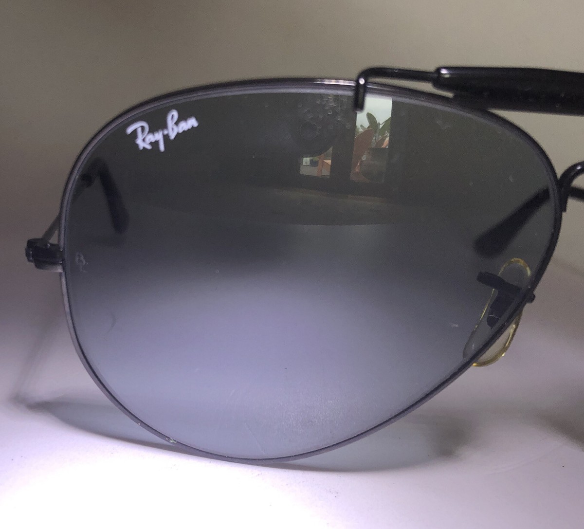 Vintage Authentic B&L Ray Ban Black Frame Aviator Sunglasses 62 14 