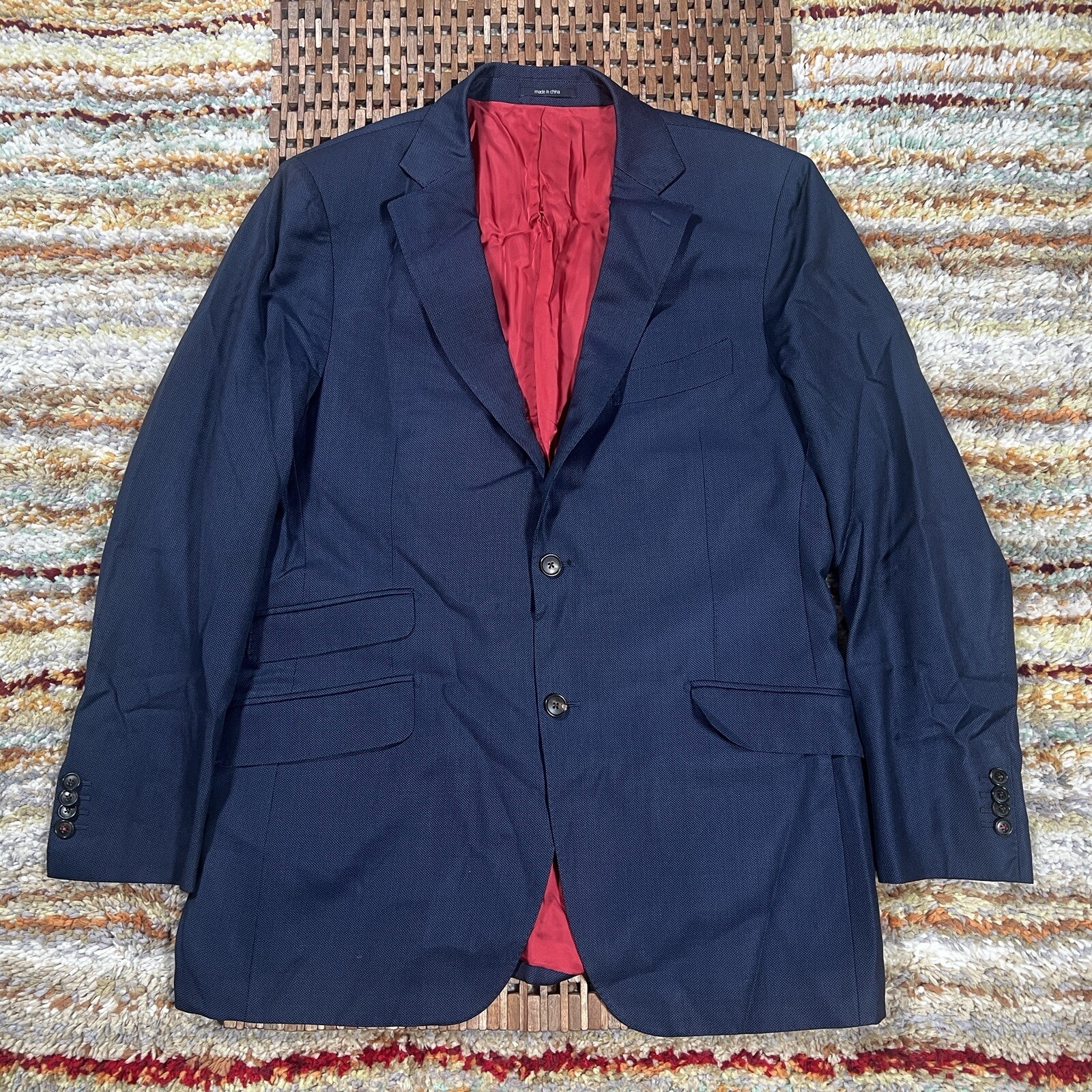 Blazer Formel Homme Suitsupply Sienna Int Pure Wool – Taille UK 44, Bleu, Occasion Très Bon état