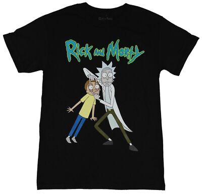Rick and Morty Tシャツ Sサイズ macra着用 値下げ⭕️ Rick & Morty Adult New T-Shirt - Rick Messing with Morty's Eyes