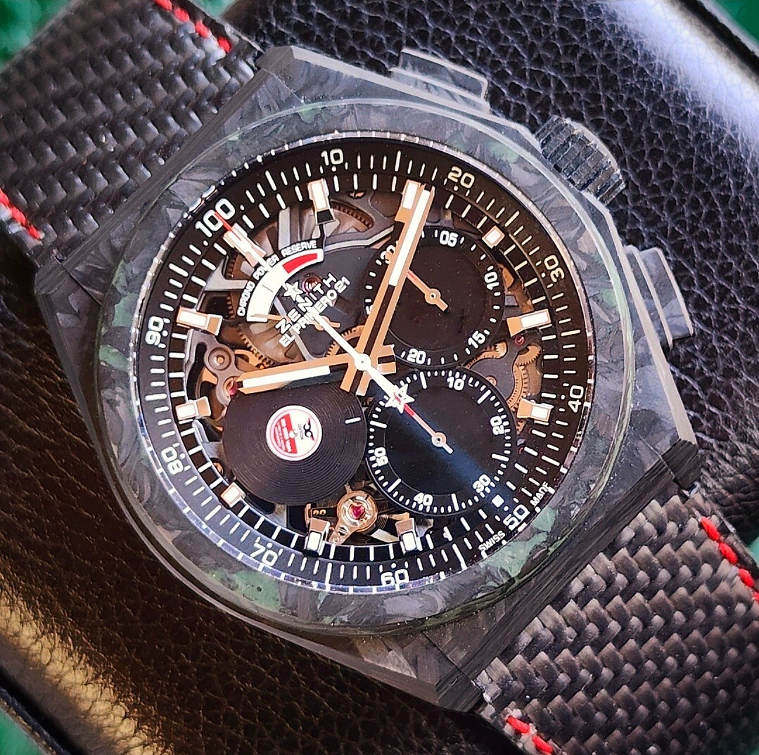 ZENITH DEFY 21 EL PRIMERO 44MM CARBON CARL COX LE 200 CHRONO BLACK