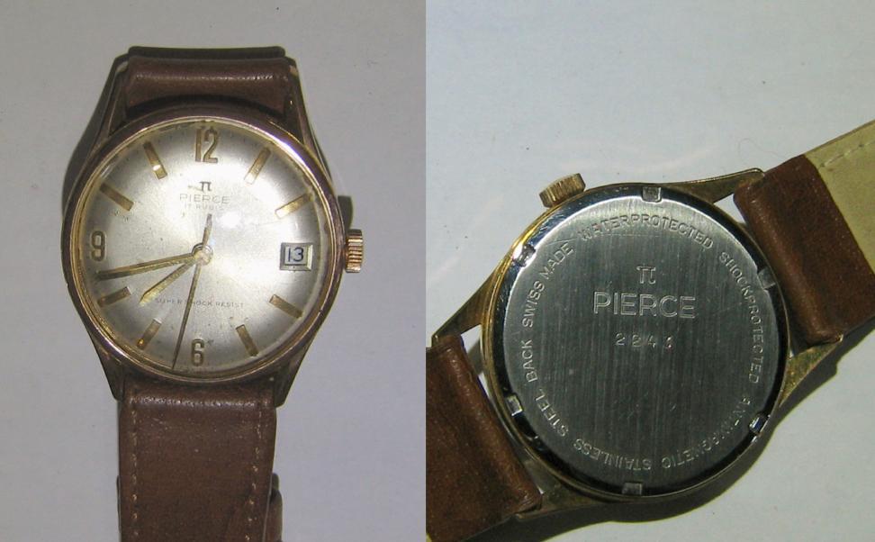 Pierce Uhr Watch 17 Rubis Vintage