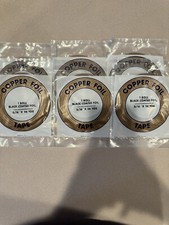 3/16" EDCO Black Back 1.0 mil Copper Foil Tape - 6 rolls