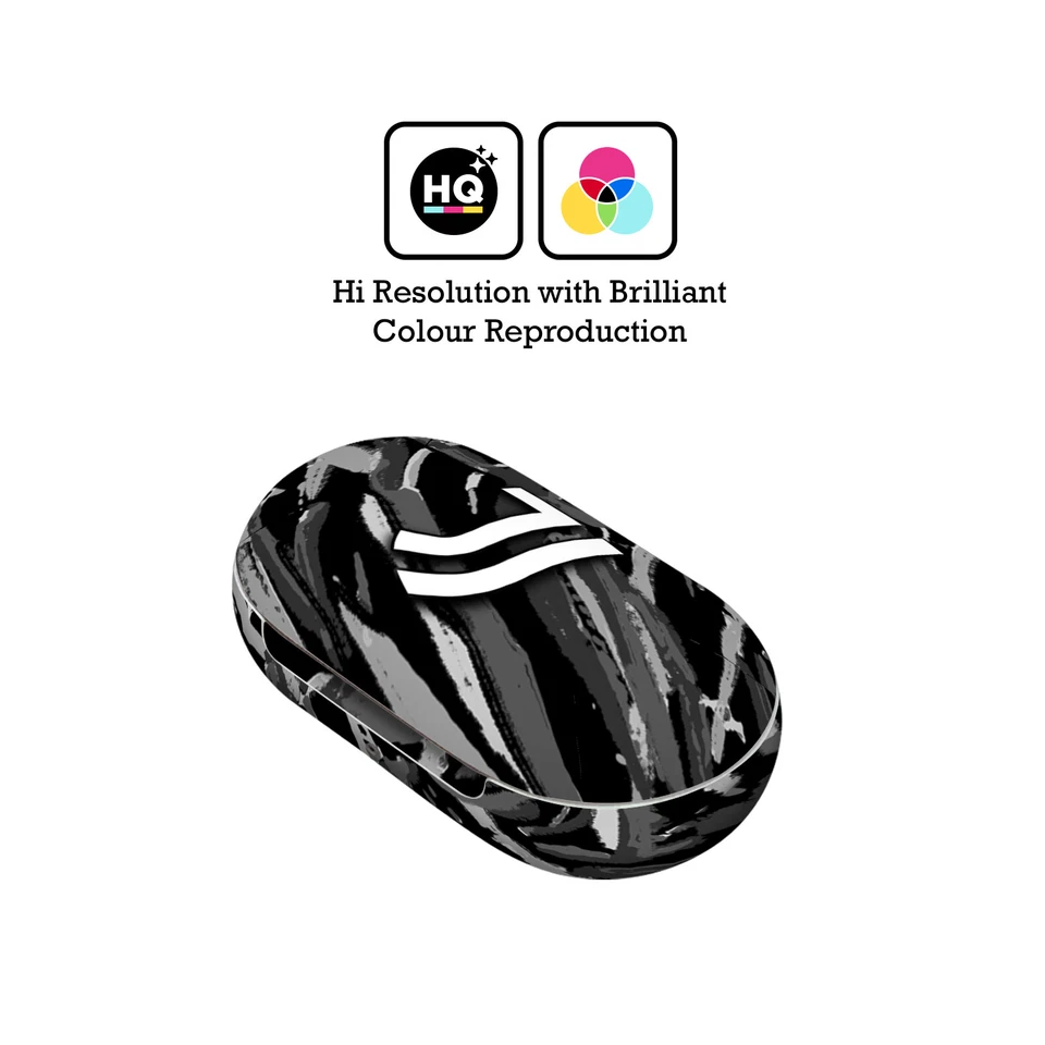 ADESIVO DE VINIL ARTE CLUBE DE FUTEBOL JUVENTUS OFICIAL DECALQUE DE PELE PARA SAMSUNG BUDS - Imagem 2 de 4