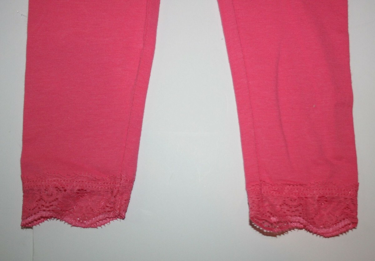 New Carter's 8 year Girls Pink Leggings Lace Hem Trim Stretch | eBay