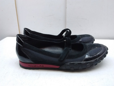 Cole Haan Women Black Leather Ballet Flat Janes Driving Shoes G Series 