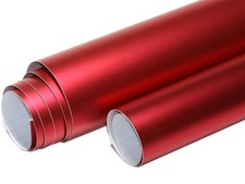 9,81€/m² Autofolie  Rot  Chrom Matt Metallic 12m x 152cm m Luftkanäle X302