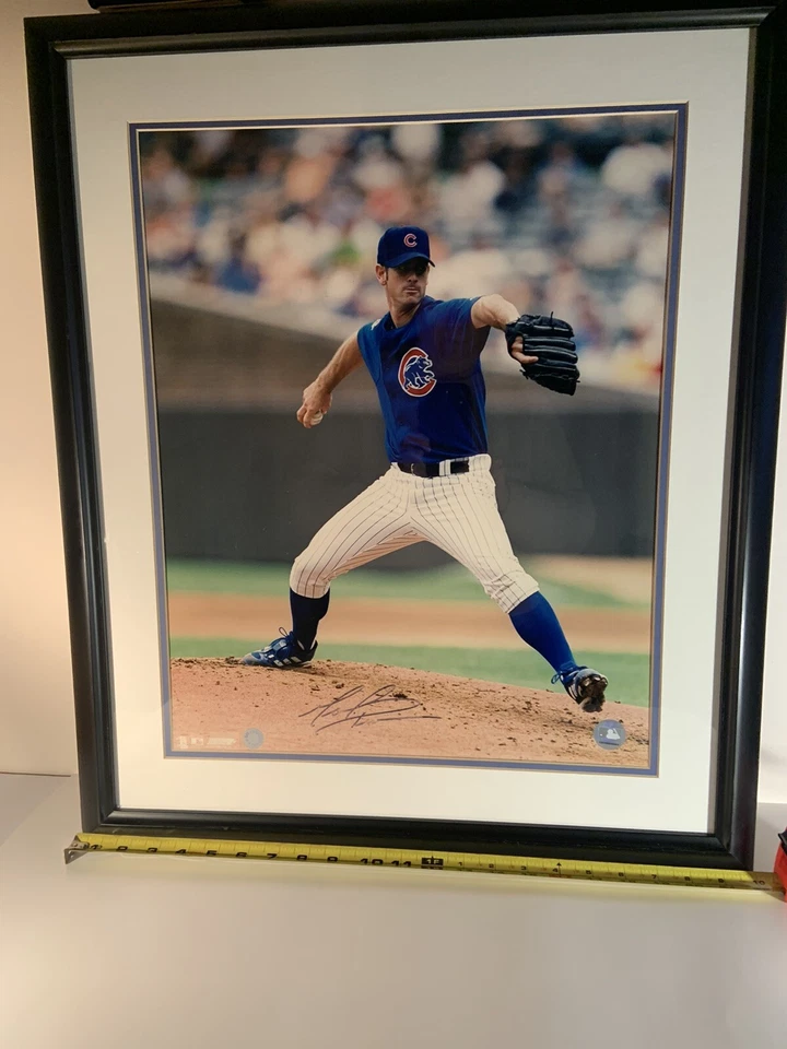 Mark Prior Autographed Photo  . Chicago Cubs . Framed & Matted . 26 X 22 Inches  - Image 4 of 4
