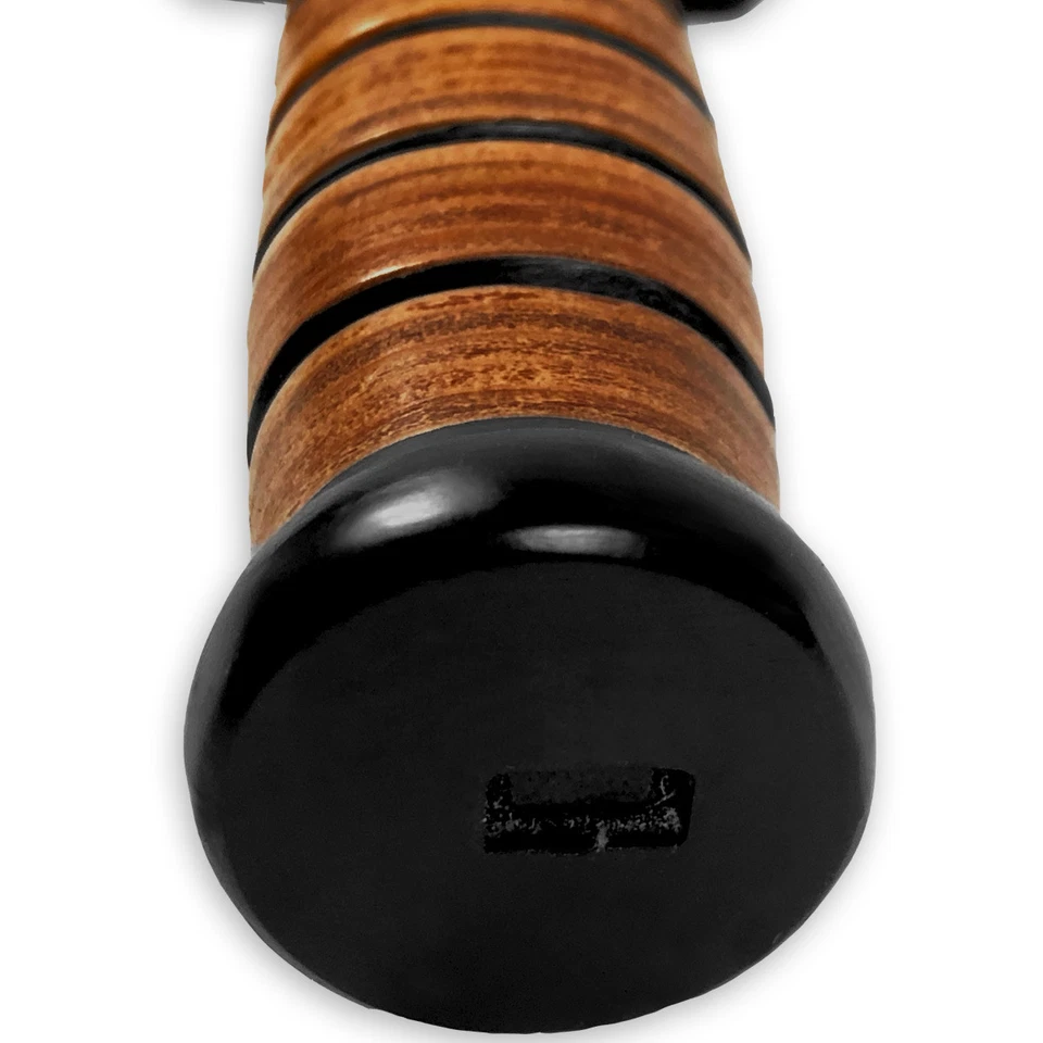 Reproduction WWII Combat USMC Kabar-Style Fighting Knife with Leather Sheath - Image 2 of 4