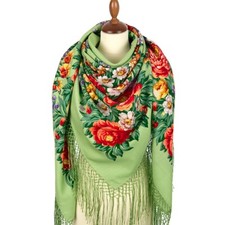 Sciarpa-Panno Pavlov Posad/Pavlovo Posad tradizione 148x148 lana 235-9