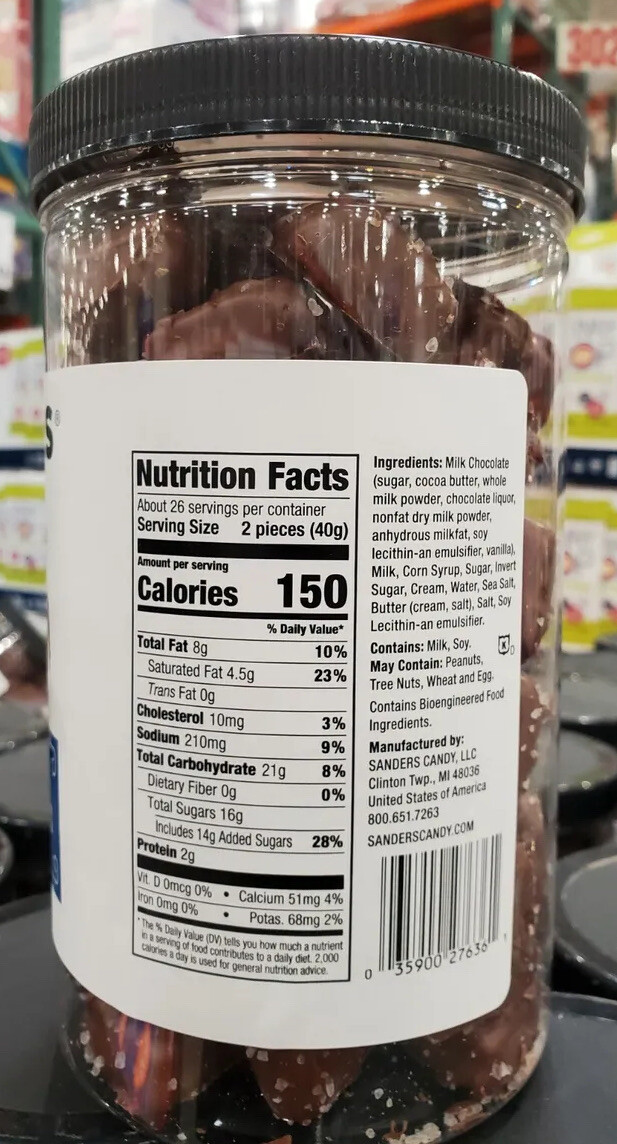 Sanders Milk Chocolate Sea Salt Caramels 36 oz, FREE SHIPPING eBay