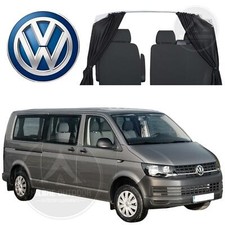 VW CAB CURTAIN DIVIDER BULKHEAD BLACK T5/6 TRANSPORTER CAMPERVAN THERMAL PRIVACY