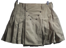 Utilikilts Men  s Size S 39 Kilt Skirt Tan Brown Pleated Snaps Pockets Y2K Punk