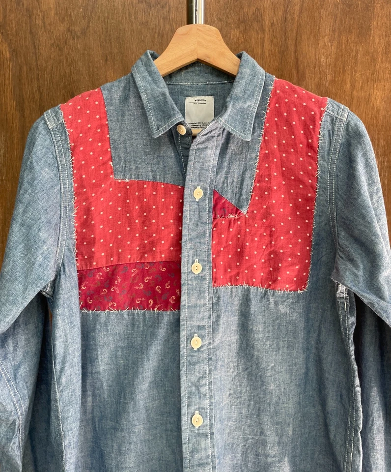 VISVIM Linen Three Fabric Shirt Made in Japan - Image 2 of 4
