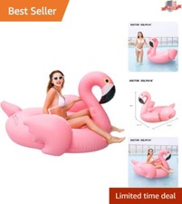 Large Pool Float for Adults - Flamingo Design - Stable Durable - 70x65x43 inch