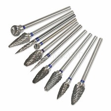 1-10 Dental Lab Polishing Bur Drills Tungsten Steel Carbide Burs Burrs 2.35MM MD