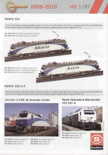 catalogo MEHANO SOLDAT 2009/2010 novedades RENFE        SP   aa - Afbeelding 1 van 1