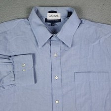 Tommy Hilfiger Shirt Mens 17.5 XL Blue Dress Button Up Long Sleeve