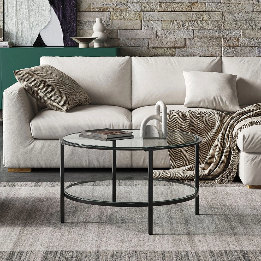 Glass coffee online table living spaces