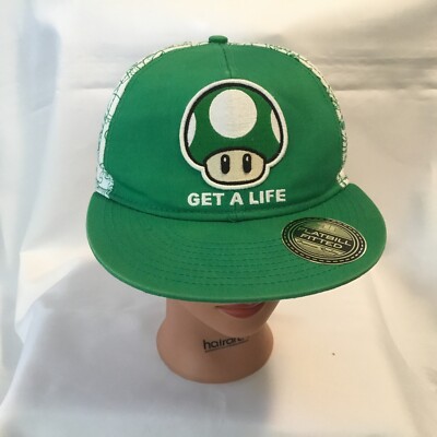 Mario Dad Hat Super Mario Nintendo Mushroom Get A Life Flat Bill