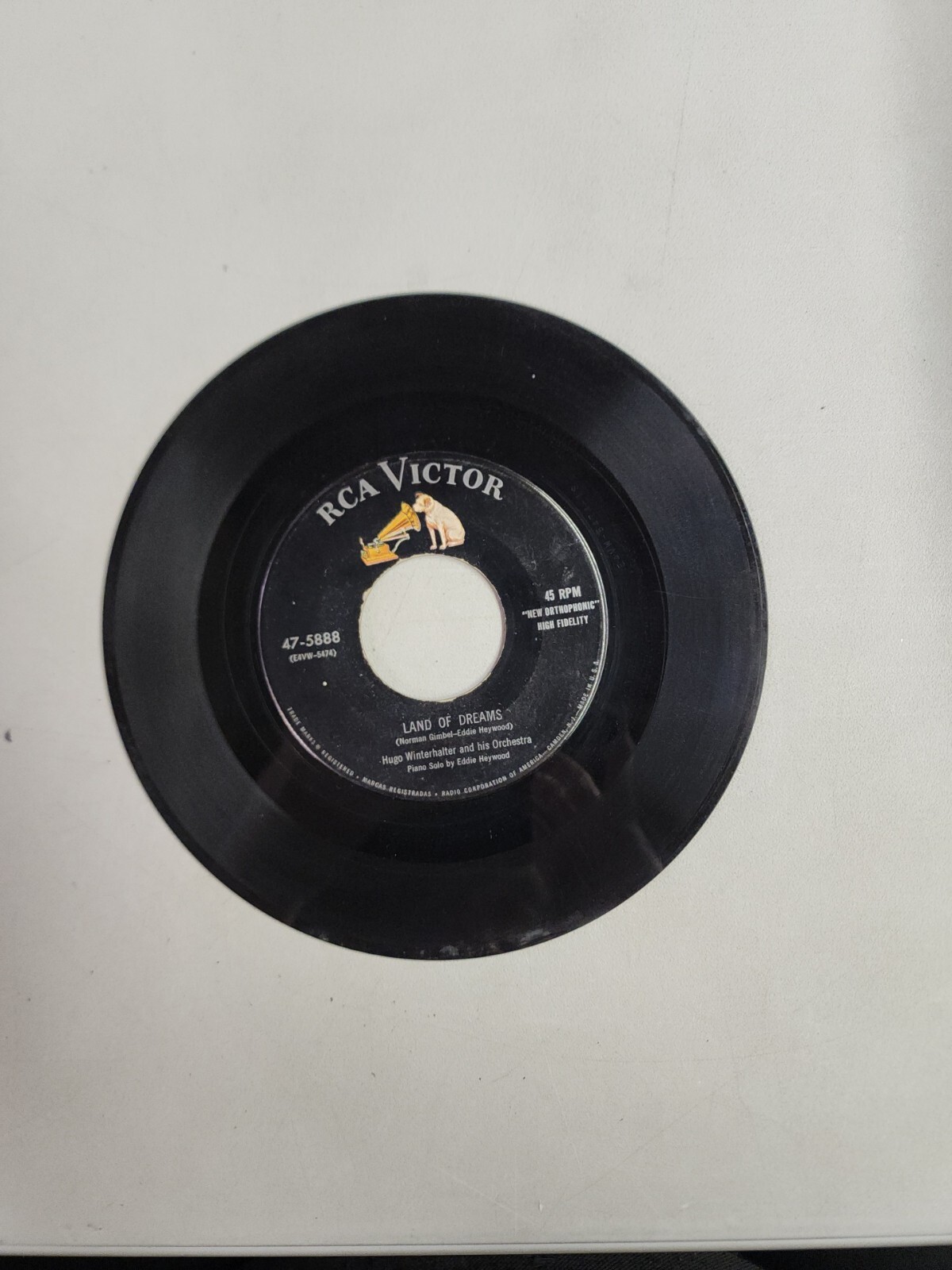 Hugo Winterhalter and his Orchestra Land of Dreams RCA (45RPM 7