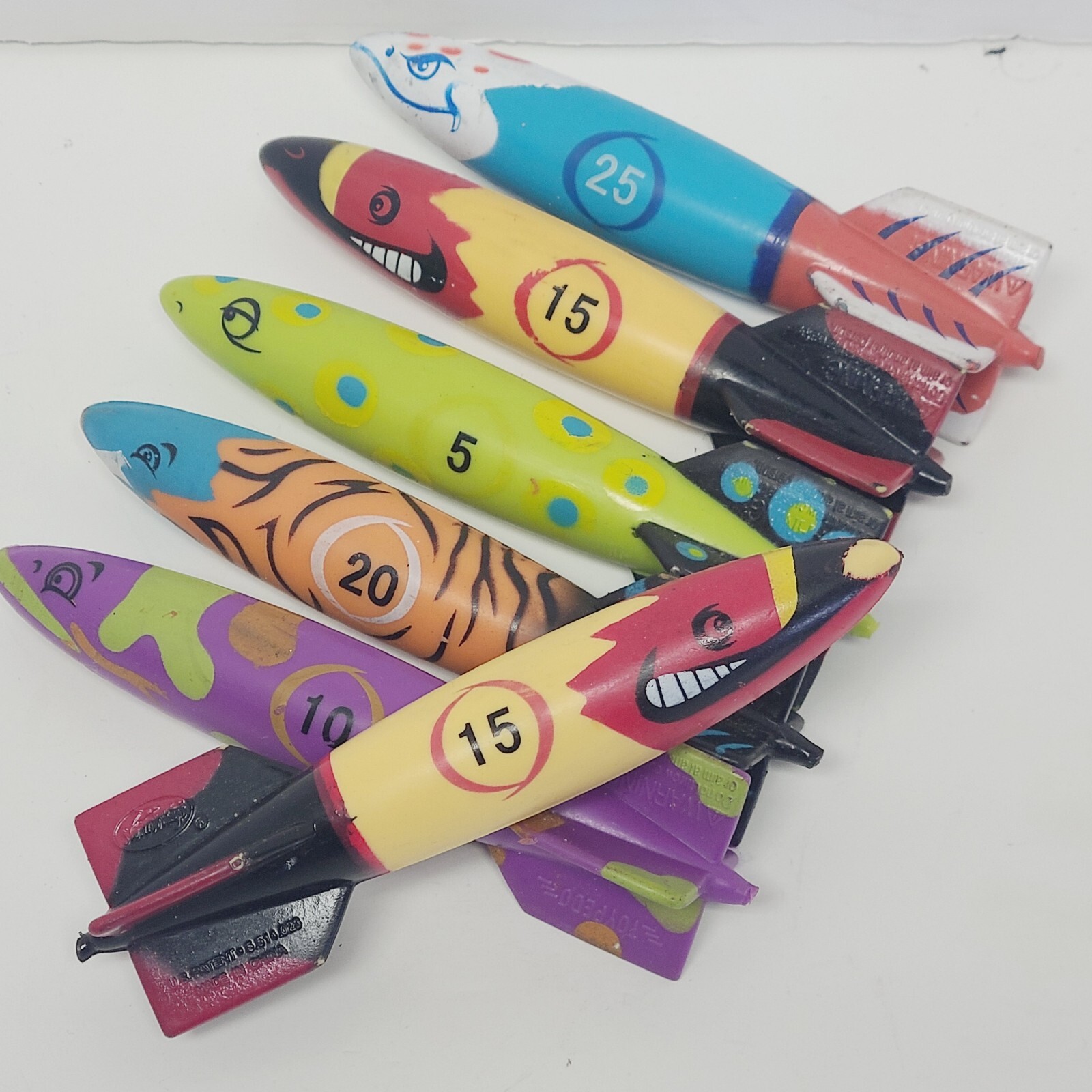 SwimWays Toypedo Mini's 5" Pool Toy Lot of 6 Dive Toys