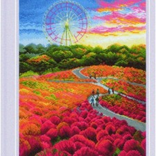 Seaside Serenity Cross Stitch Kit - Explore the Beauty of Hitachi Seaside Park w