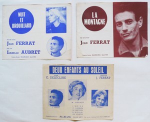 Détails Sur Lot Jean Ferrat 3 Partitions La Montagne Nuit Et Brouillard Deux Enfants Soleil