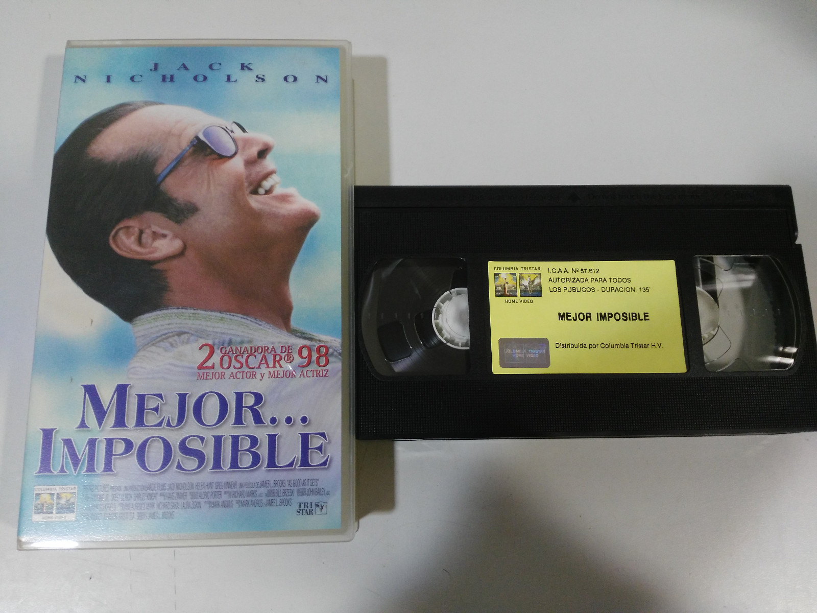 Mejor Imposible VHS Cinta Tape Jack Nicholson Español