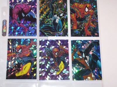 1992 SPIDER-MAN TODD MCFARLANE ERA Comic IMAGE 6 PRISM INSERT Card SET STAN LEE