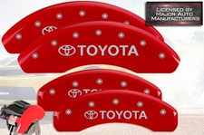 2024-2026 "Toyota" Tacoma Front + Rear Red MGP Brake Disc Caliper Covers Logo