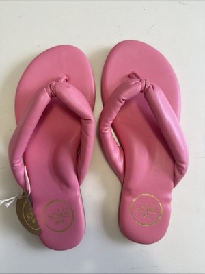 SOLEI SEA SANDALS WOMEN'S GISEL RIO CORAL VEGAN FLIP FLOPS SIZE 6 7 8 NEW NWT