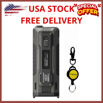Nitecore EDC37 8000 Lumen Tactical EDC Flashlight with Retractable Keychain