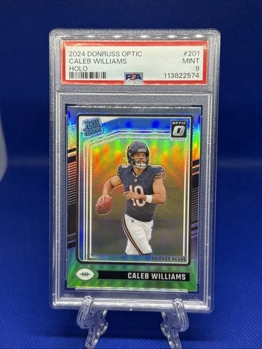 2024 Donruss Optic Caleb Williams Rated Rookie Card #201 HOLO Prizm PSA 9 RC