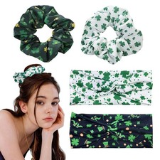 SEIHDHIK St. Patrick's Day Headbands and Hair 1 Count Pack of 4 , green
