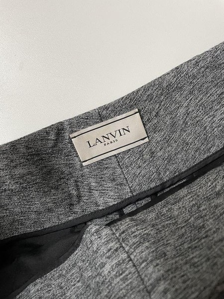 Women Lanvin Trousers Grey Wool 38 / M / 46