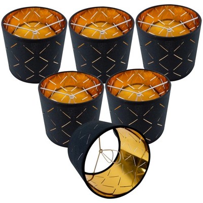 Small Lamp Shades Lamp Cover Set of 6， Drum Shades for Wall Lamp，Chandelier S...
