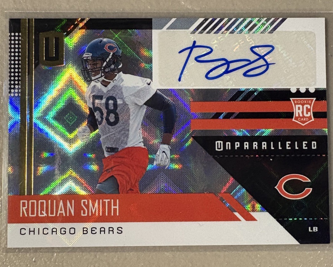 Panini 2018 Unparalleled Roquan Smith RC Auto #238 Chicago Bears