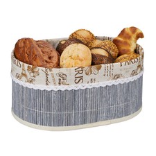Brotkorb Bambus Stoffbrotkorb Brötchenkorb Servierkörbchen Frühstückskorb Paris