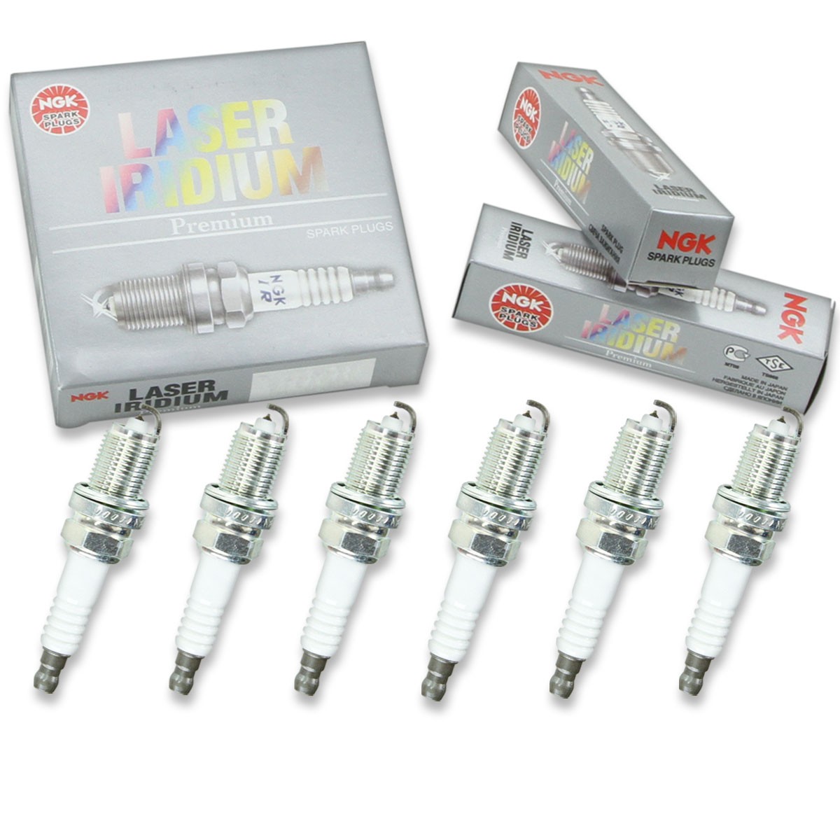 6 pcs NGK Laser Iridium Spark Plugs for 1993-1994 Lexus SC300 3.0L L6 - pf
