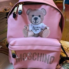 Moschino borsa a tracolla zaino rosa orsacchiotto set 2 pezzi 5m87h8jp