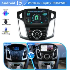 9'' Android 15 For Ford Focus 2012-2017 Car Radio Head unit Carplay GPS Navi 64G