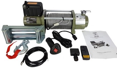 AKKU SEILWINDE 13000LB 12V STAHLSEIL POWERWINCH OFFROAD BERGUNG 5900KG