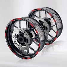 Red 17'' Rim Wheel Sticker Decal Strip Tape R01B For Aprilia Dorsoduro 1200 -MC
